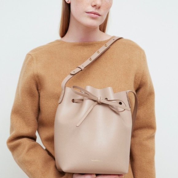 Mansur Gavriel Mini Bucket Bag Beige Leather - Picture 12 of 12